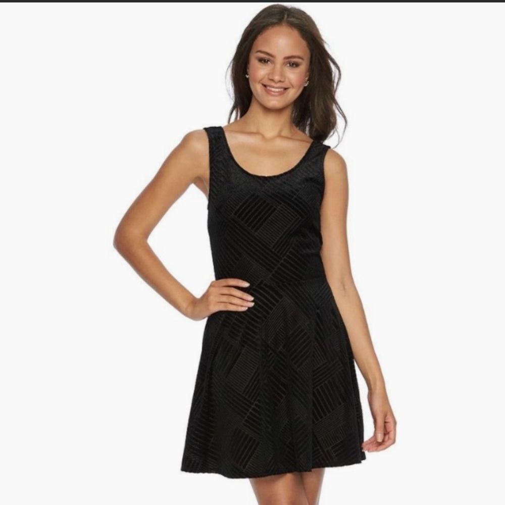 Candies black velvet dress